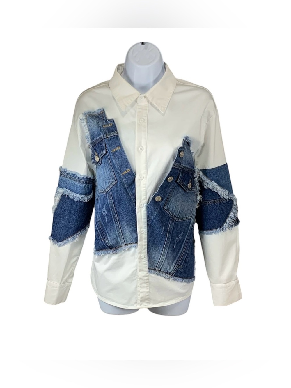 Akira Patched Up Button Down Shirt